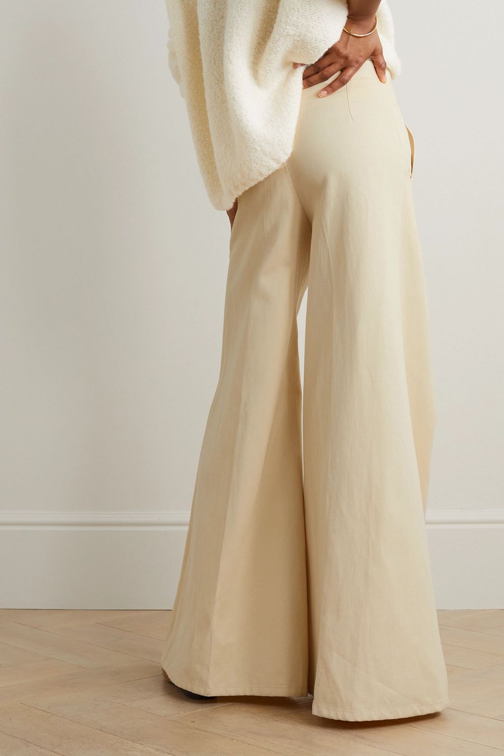 GIULIVA HERITAGE The Paola cotton and silk-blend wide-leg pants