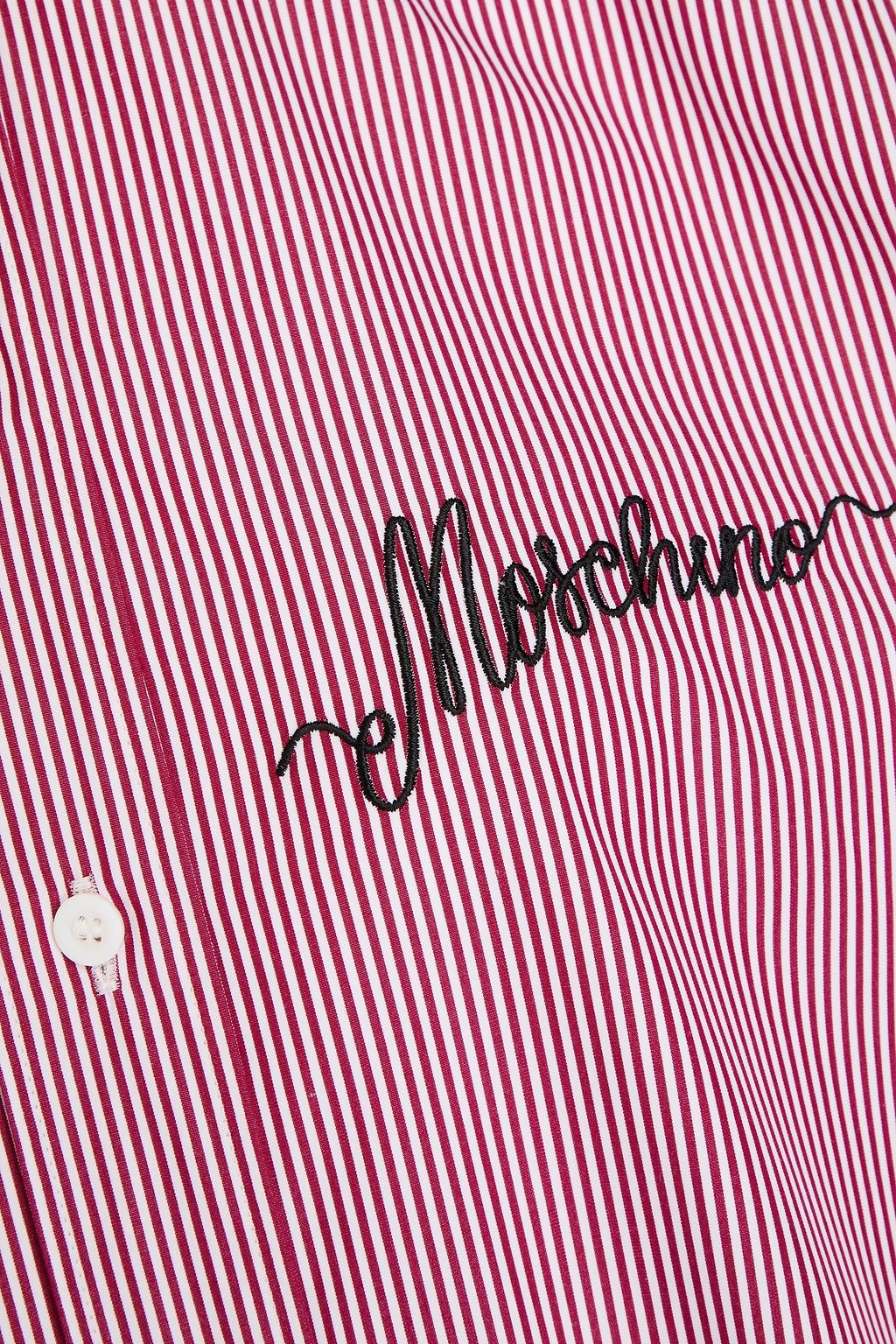 MOSCHINO قميص من قطن بوبلين مخطط