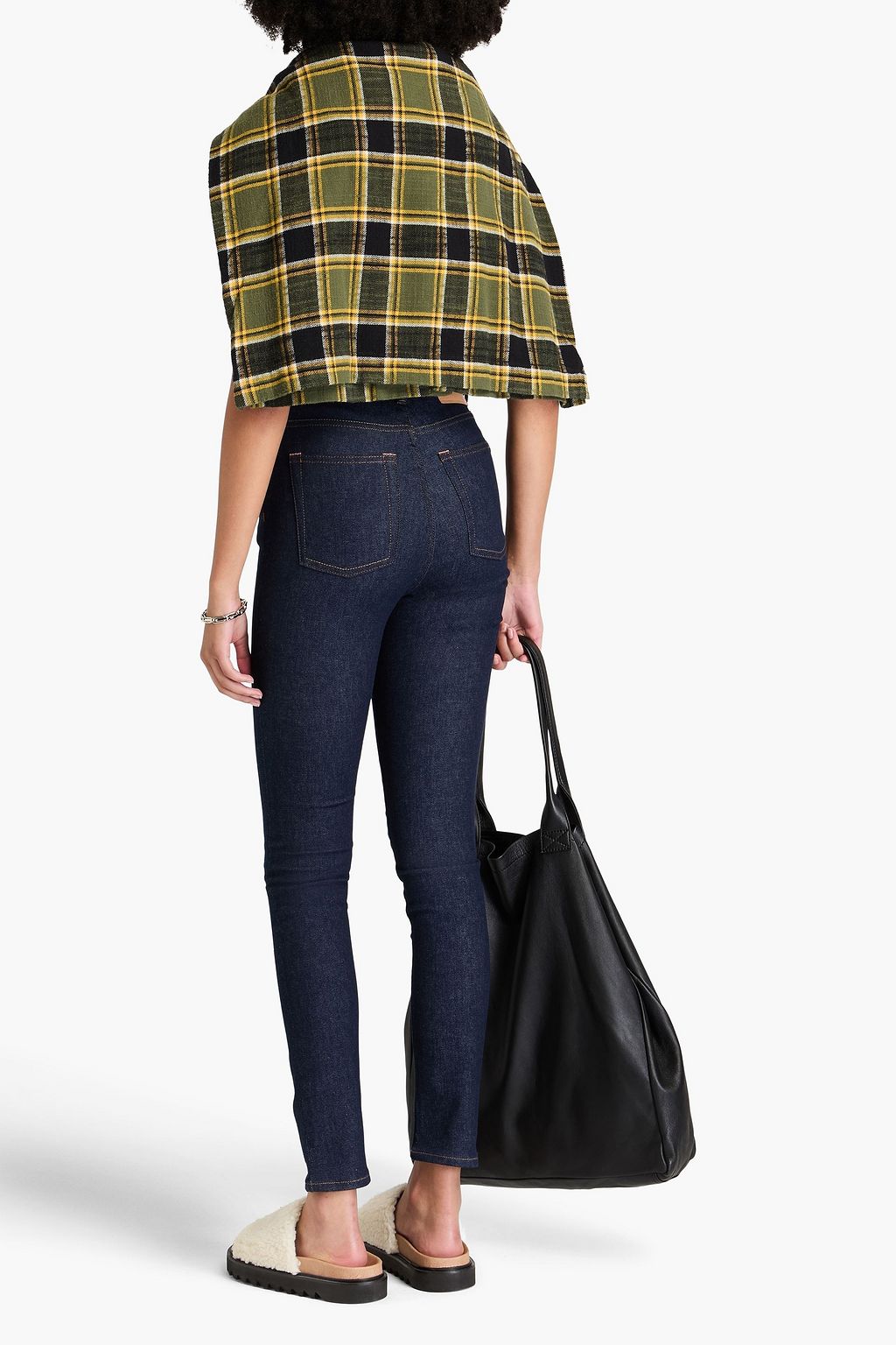 ACNE STUDIOS BLÅ KONST جينز بأرجل ضيقة وخصر مرتفع