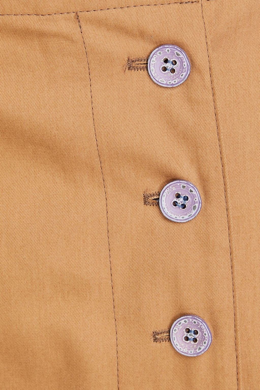 ACNE STUDIOS تنورة من التويل القطني بتصميم ملتف مزينة بكسرات