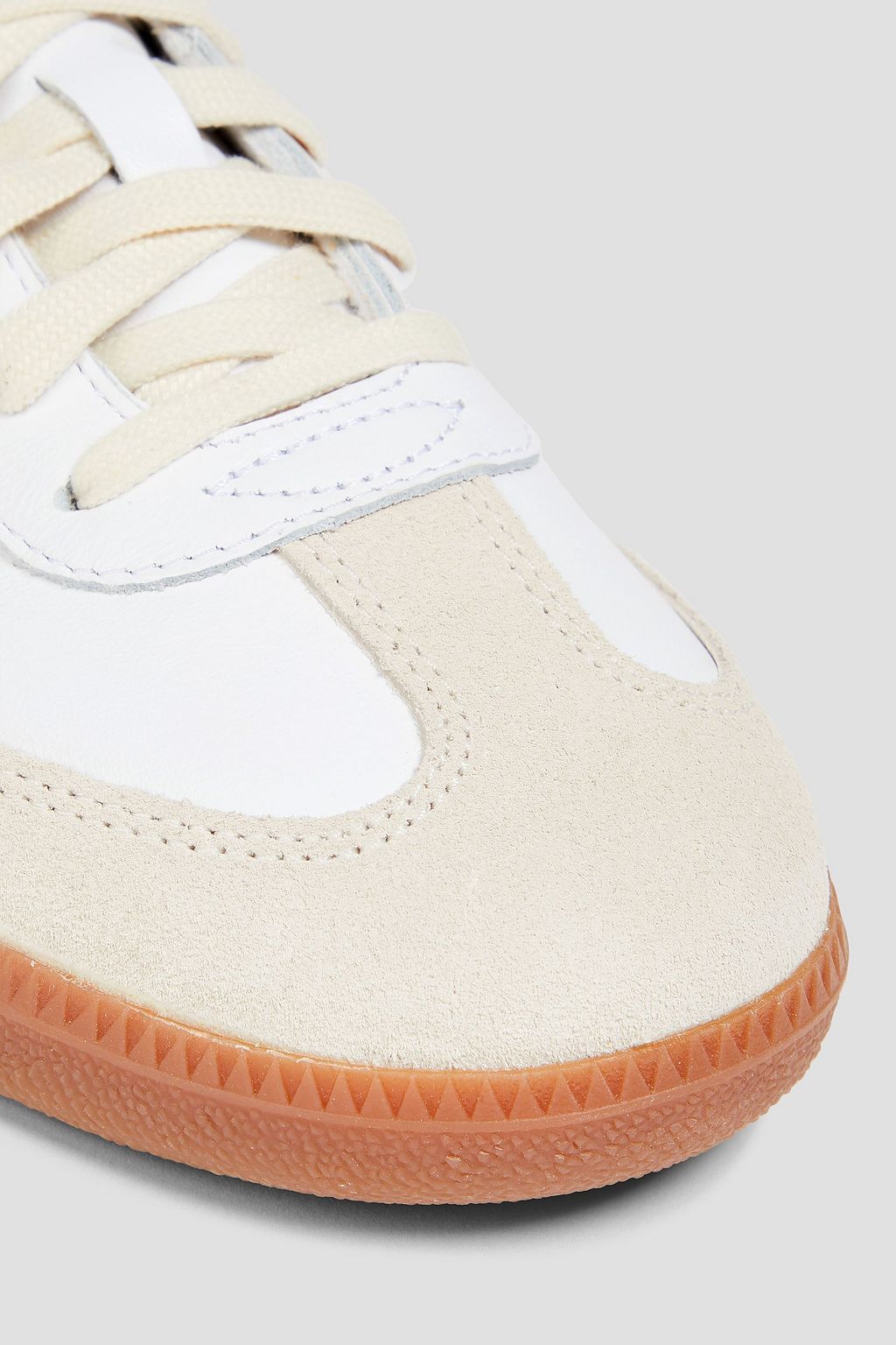 ADIDAS ORIGINALS + Sporty & Rich Samba suede-trimmed leather sneakers
