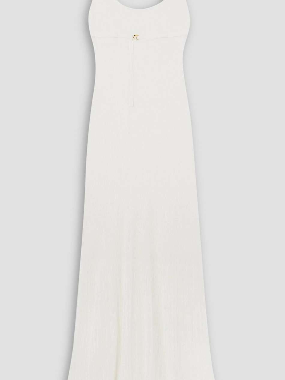 oranger ribbed-knit maxi dress