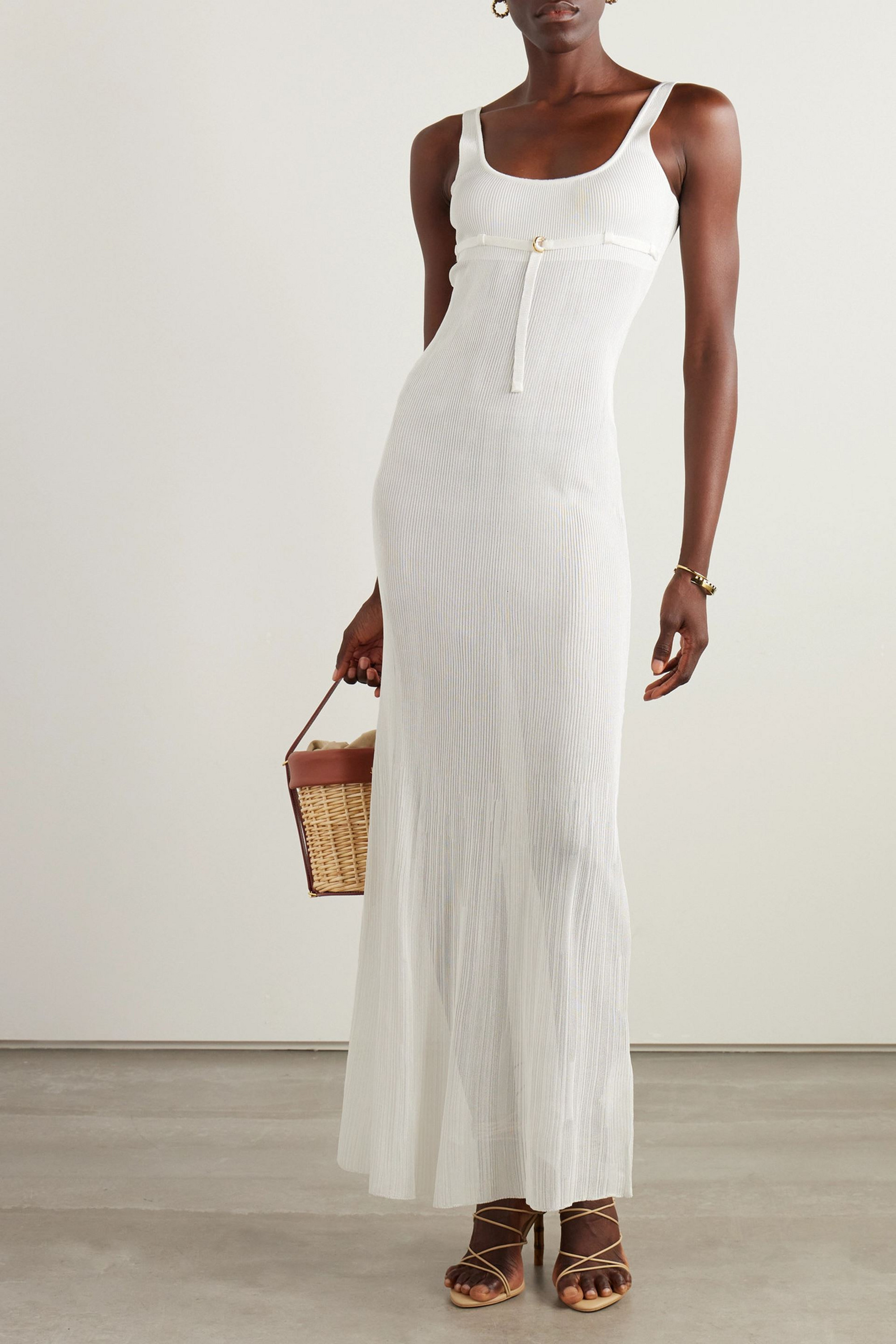 Jacquemus Oranger ribbed-knit maxi dress