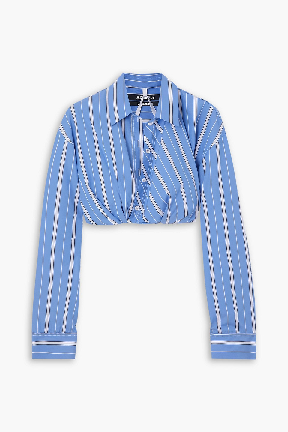 Jacquemus Woman Shirt Light Blue Size 6 Cotton