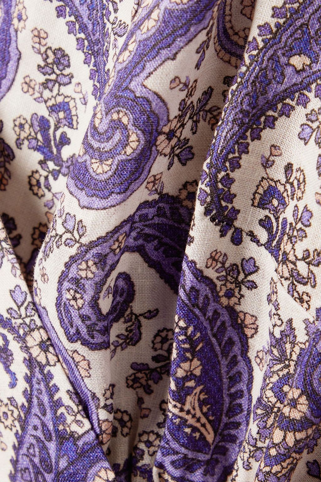ZIMMERMANN Devi paisley-print linen mini wrap dress
