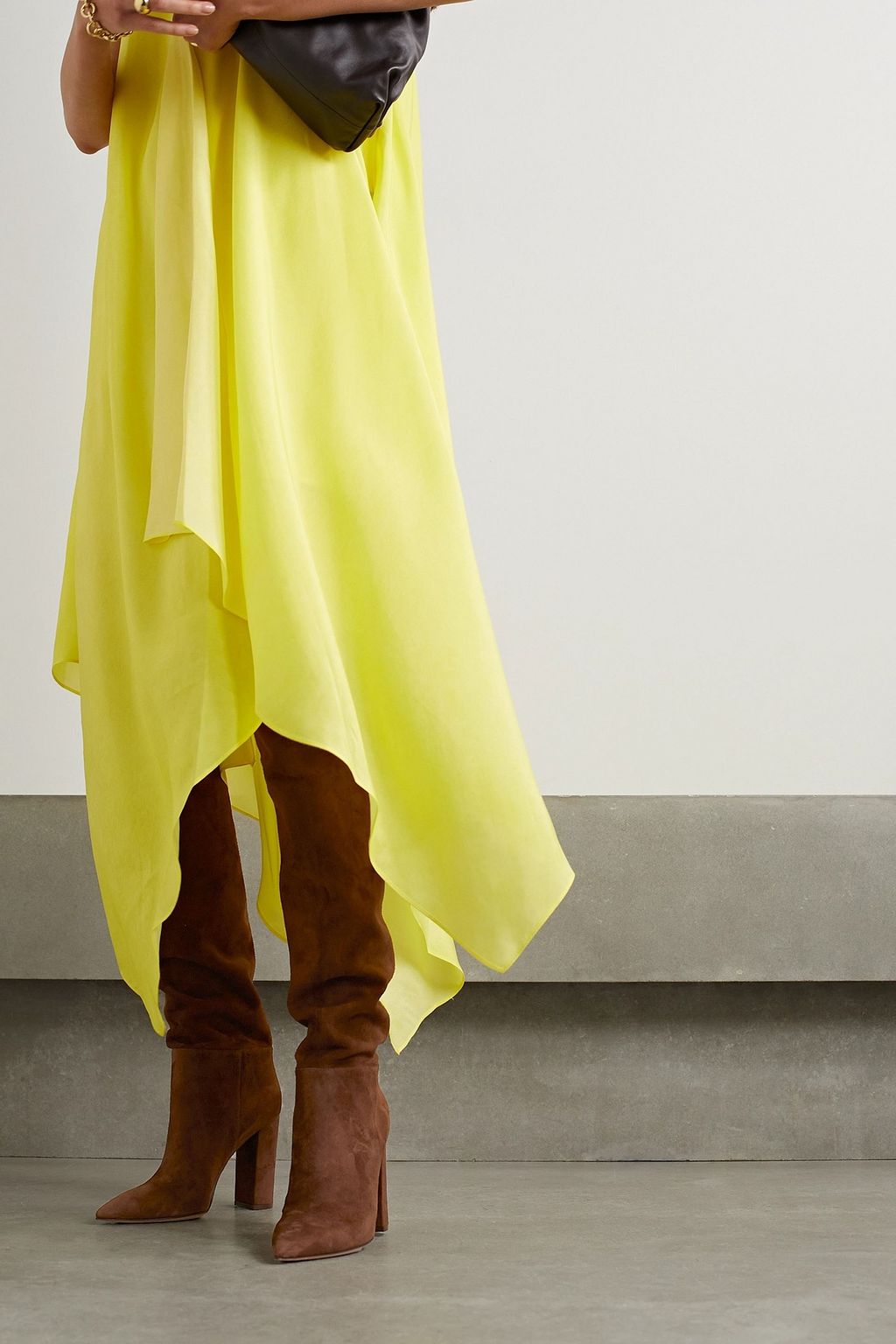 GIANVITO ROSSI Piper 100 suede over the knee boots THE OUTNET
