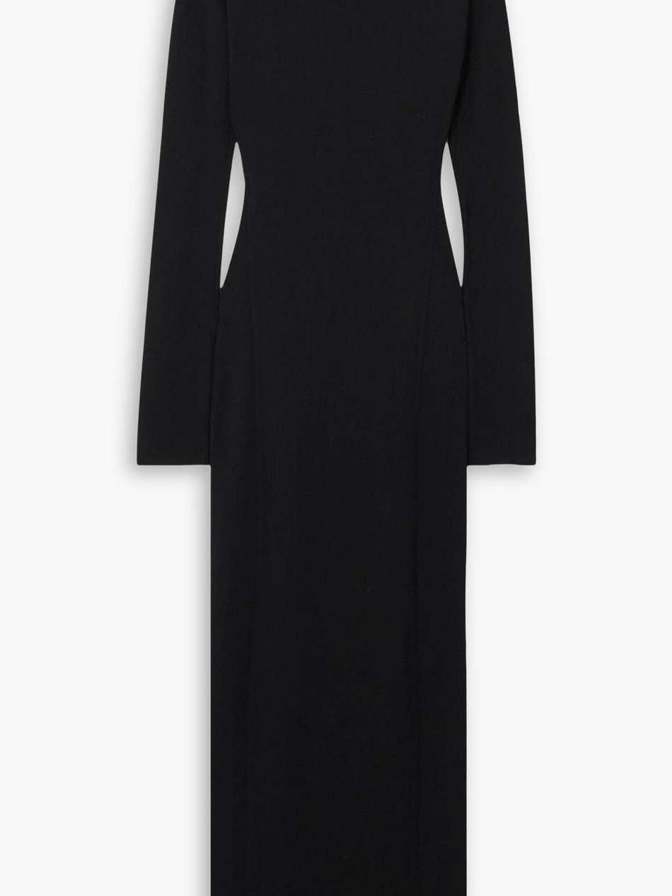 fearless open-back crepe maxi dress