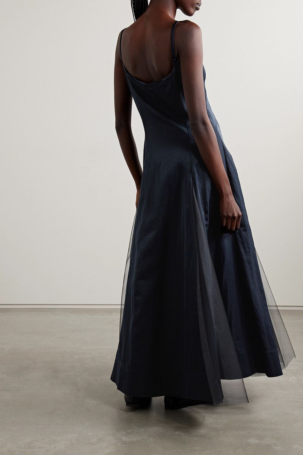 MOLLY GODDARD Odell tulle-paneled taffeta maxi dress