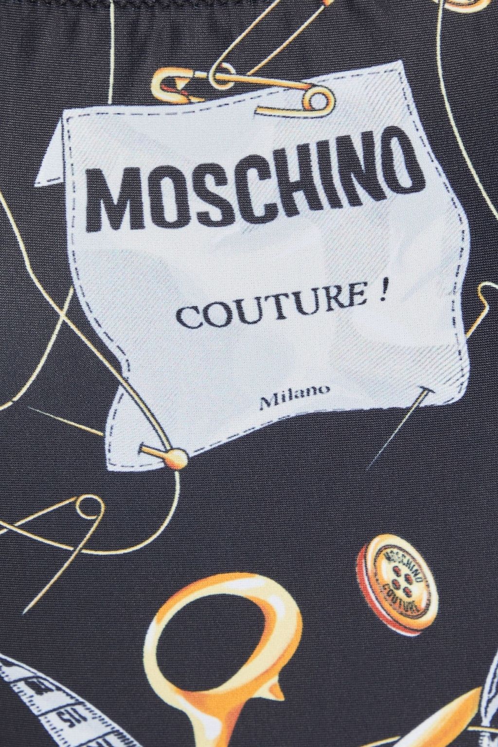 MOSCHINO لباس سباحة مزين بطبعة شعار العلامة