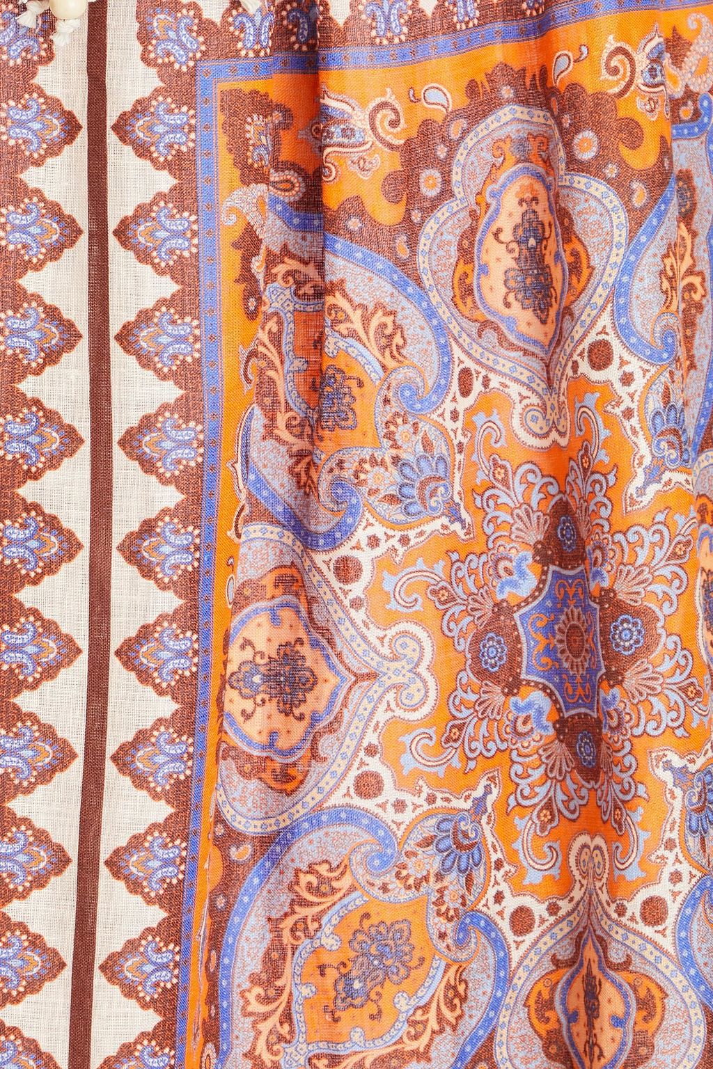 ZIMMERMANN تنورة طويلة من الكتّان مزينة بطبعة بيزلي