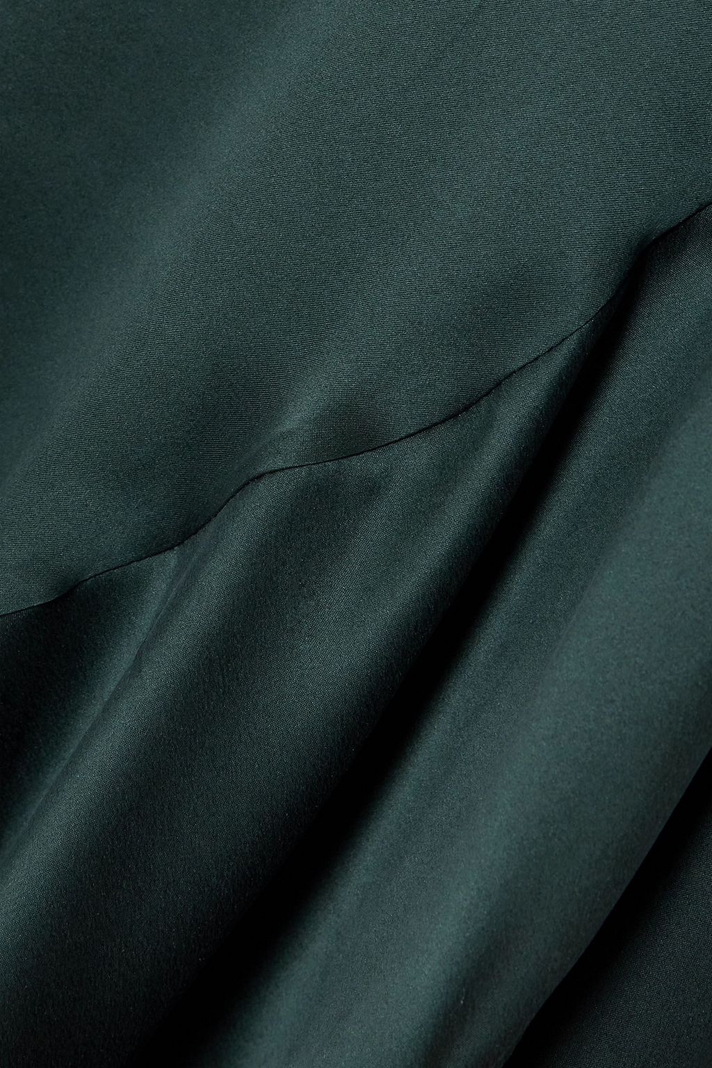 ZIMMERMANN Asymmetric ruffled silk-satin midi wrap dress