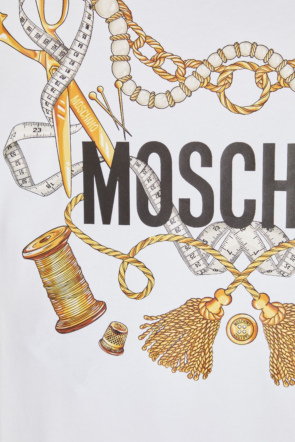 MOSCHINO تي شيرت من قطن جيرسي مزين بطبعات