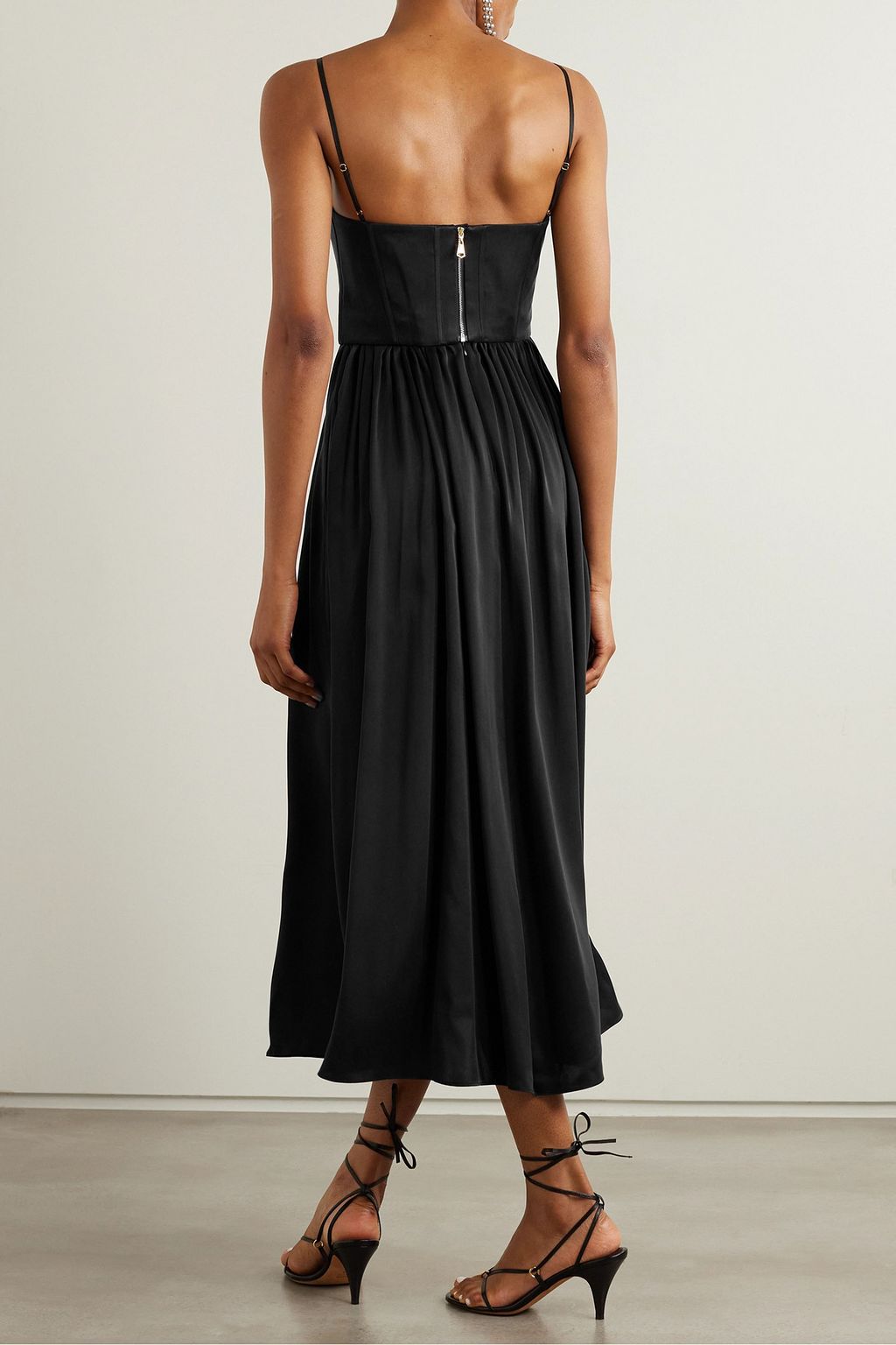 ZIMMERMANN Pleated layered silk midi dress