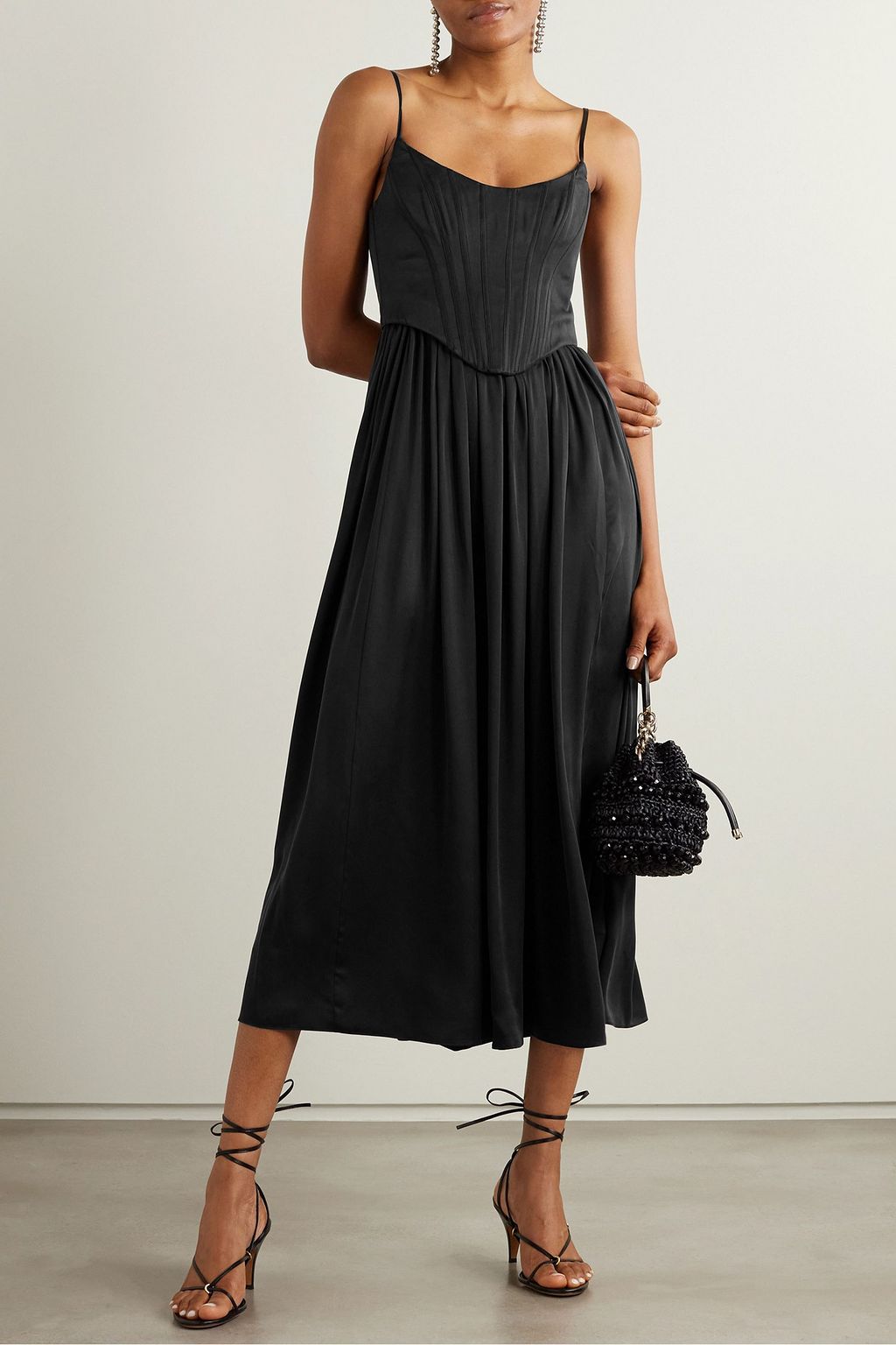ZIMMERMANN Pleated layered silk midi dress