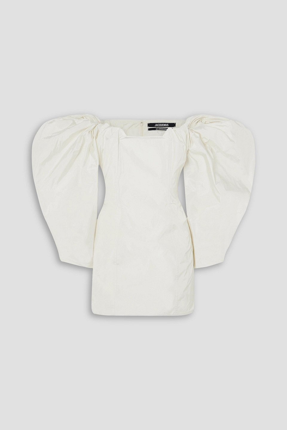 Jacquemus White La Robe Short Dress In Ivory