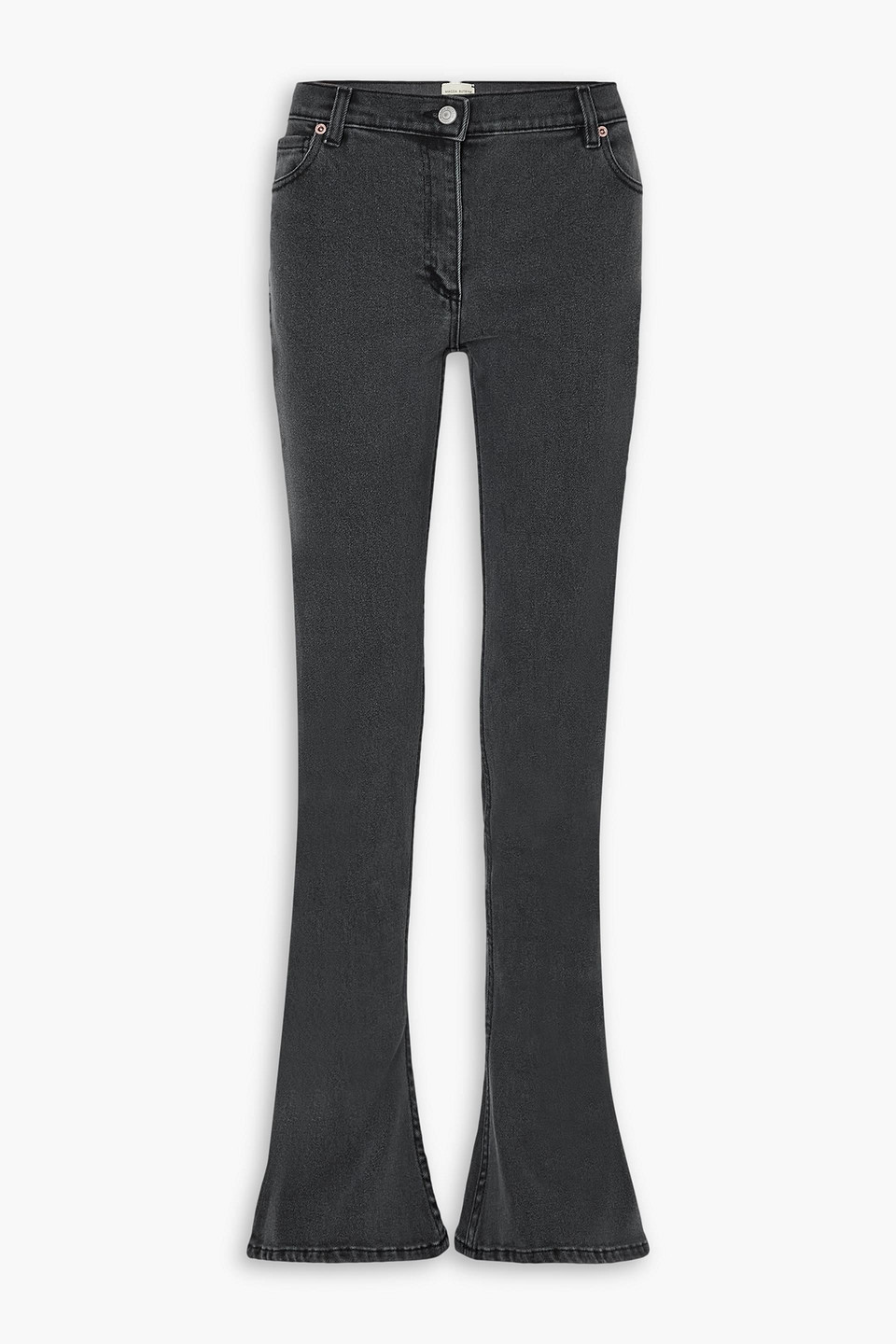 Shop Magda Butrym High-rise Flared Jeans In Charcoal