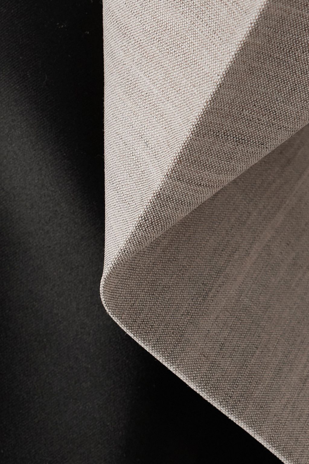 PETER DO Zweifarbige Hose mit geradem Bein aus Canvas und Satin