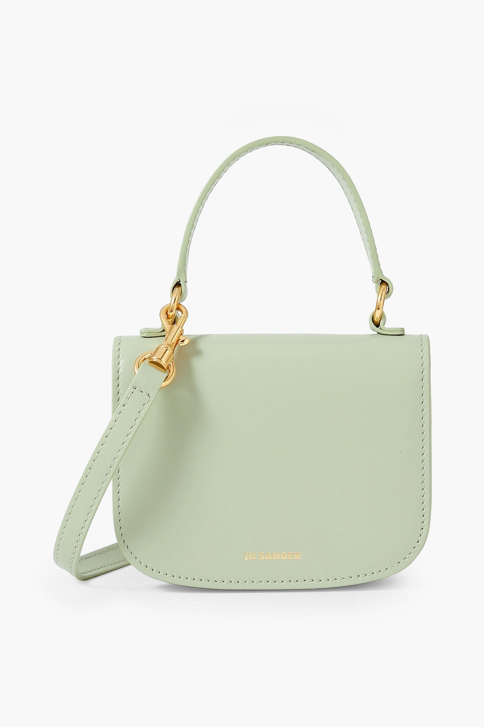 Jil Sander Pastel Green Leather Shoulder Bag