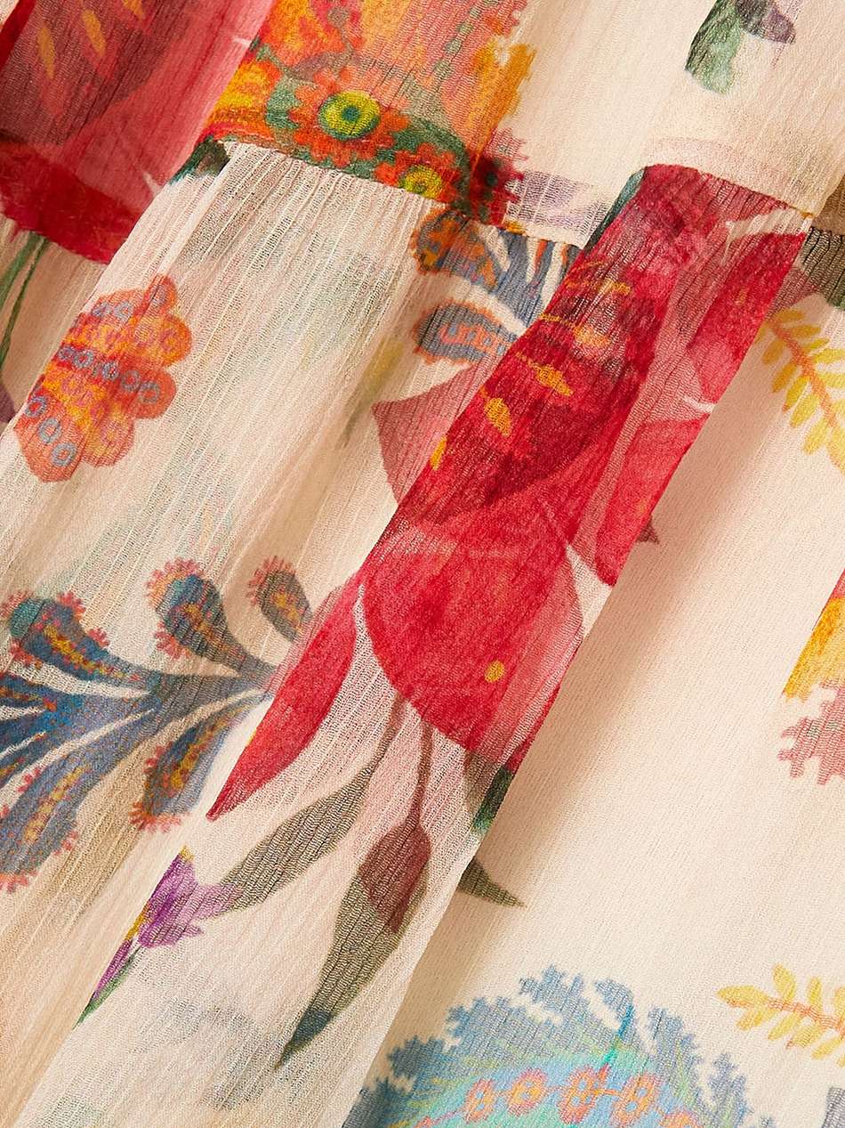 tiered floral-print silk-crepon maxi dress