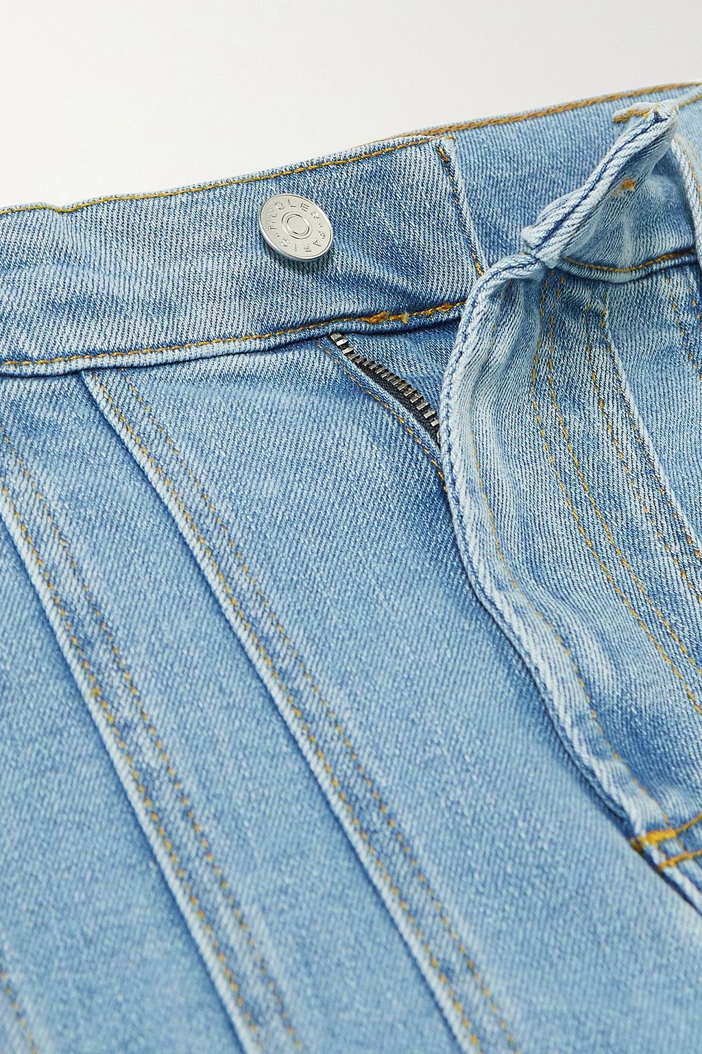 MUGLER Paneled straight-leg jeans