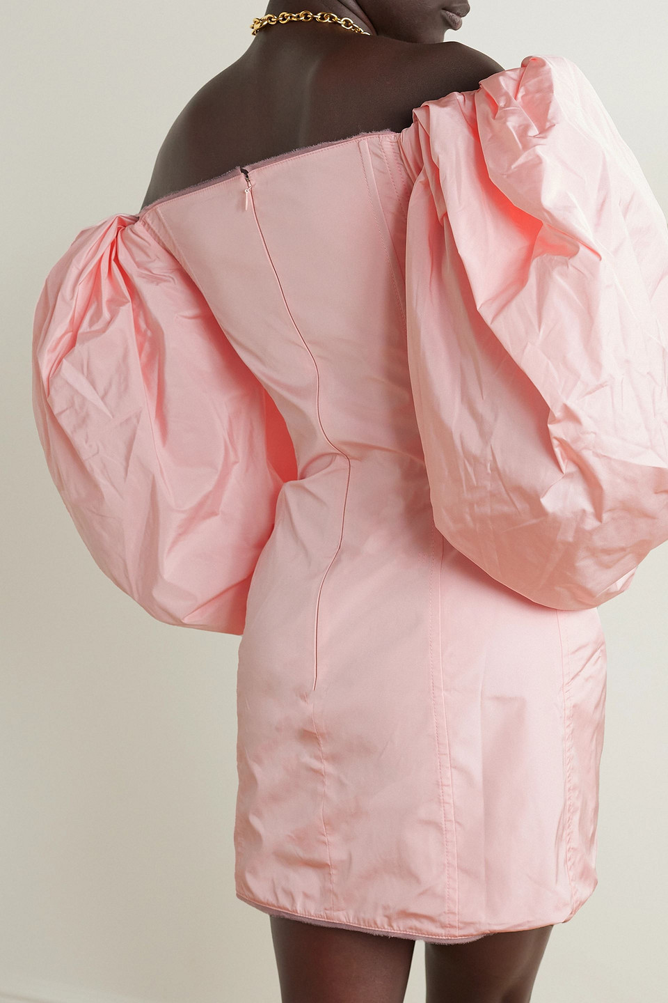 Jacquemus La Robe Taffetas Mini Dress In Baby Pink