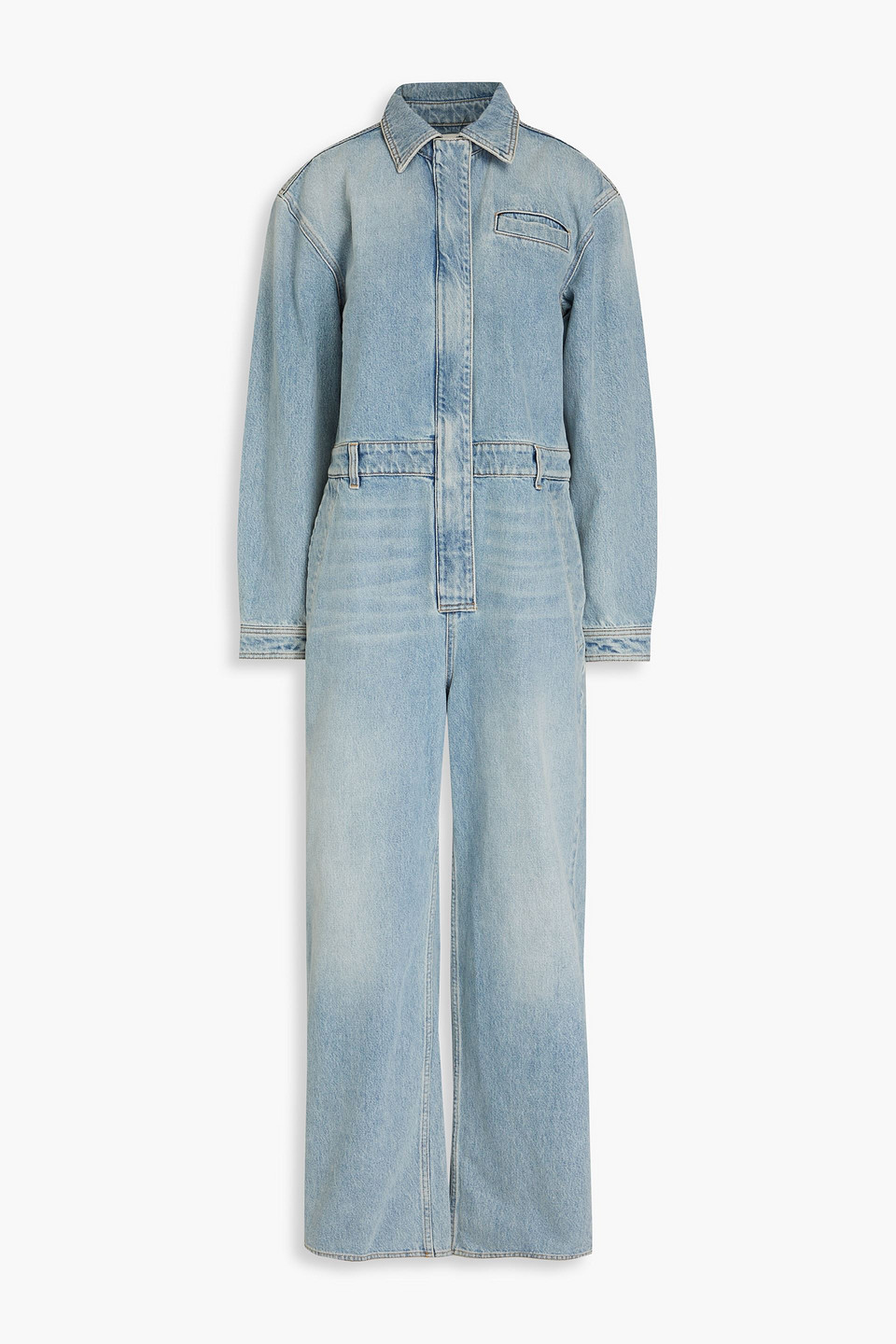 Loulou Studio Panay Denim Jumpsuit In Light Denim