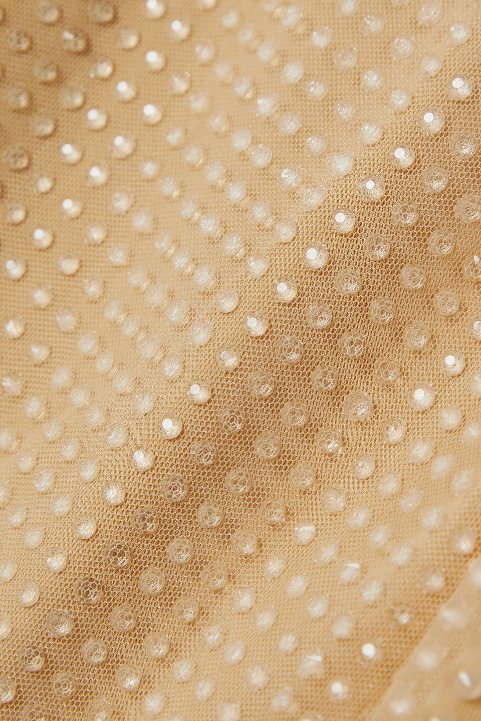 Alexander Wang Crystal-embellished Tulle Mini Dress In Sand