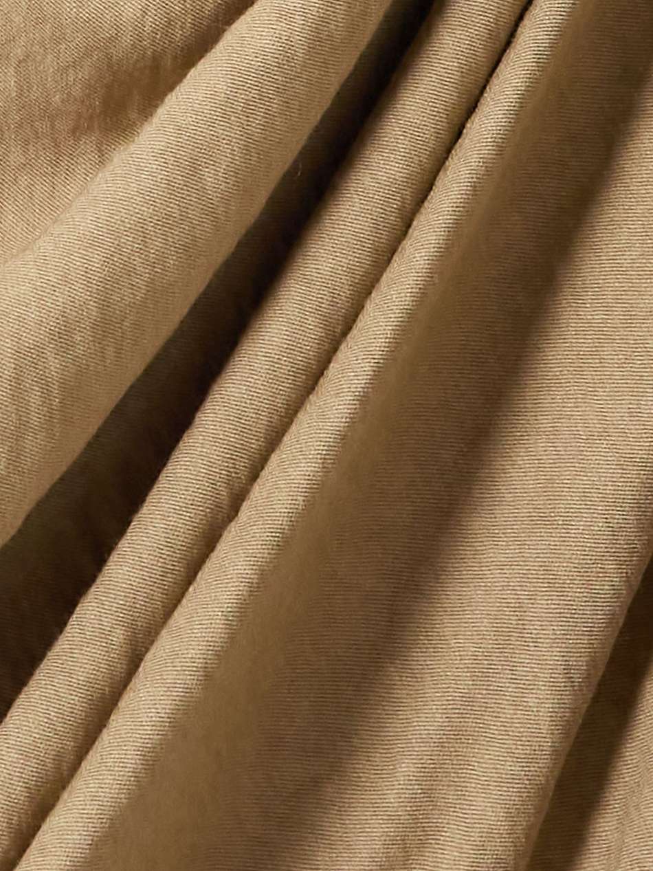bahia draped knotted twill mini dress