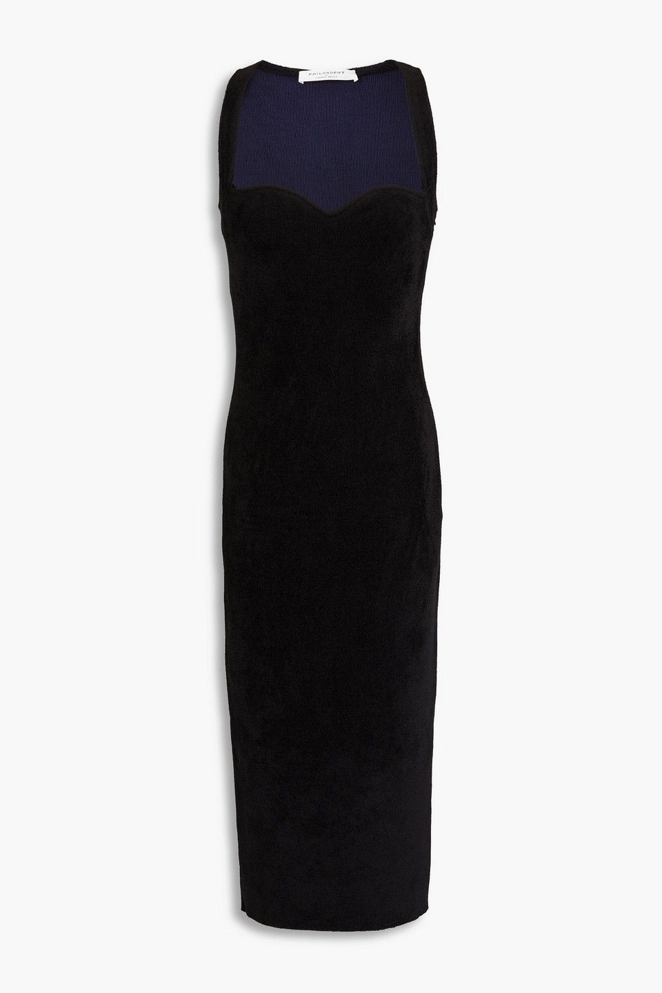 Philosophy Di Lorenzo Serafini Chenille Midi Dress In Black