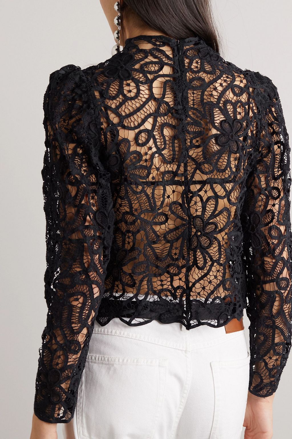 ISABEL MARANT Neline cotton guipure lace top | THE OUTNET