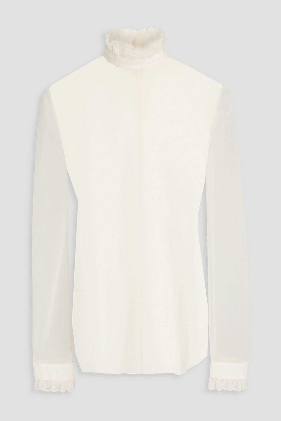 Philosophy Di Lorenzo Serafini Ruffled Georgette Blouse In Cream