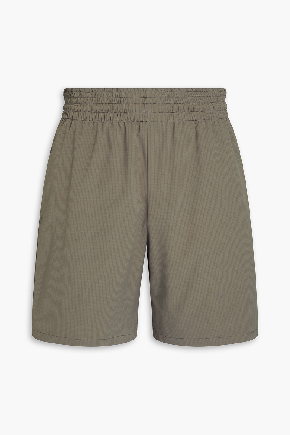 Acne Studios Long-length Embroidered Ripstop Swim Shorts In Army Green