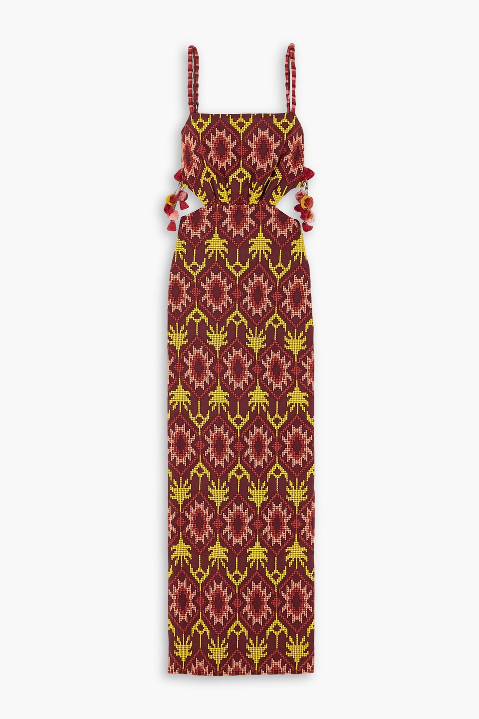Johanna Ortiz Braided History Maxi Dress In Merlot