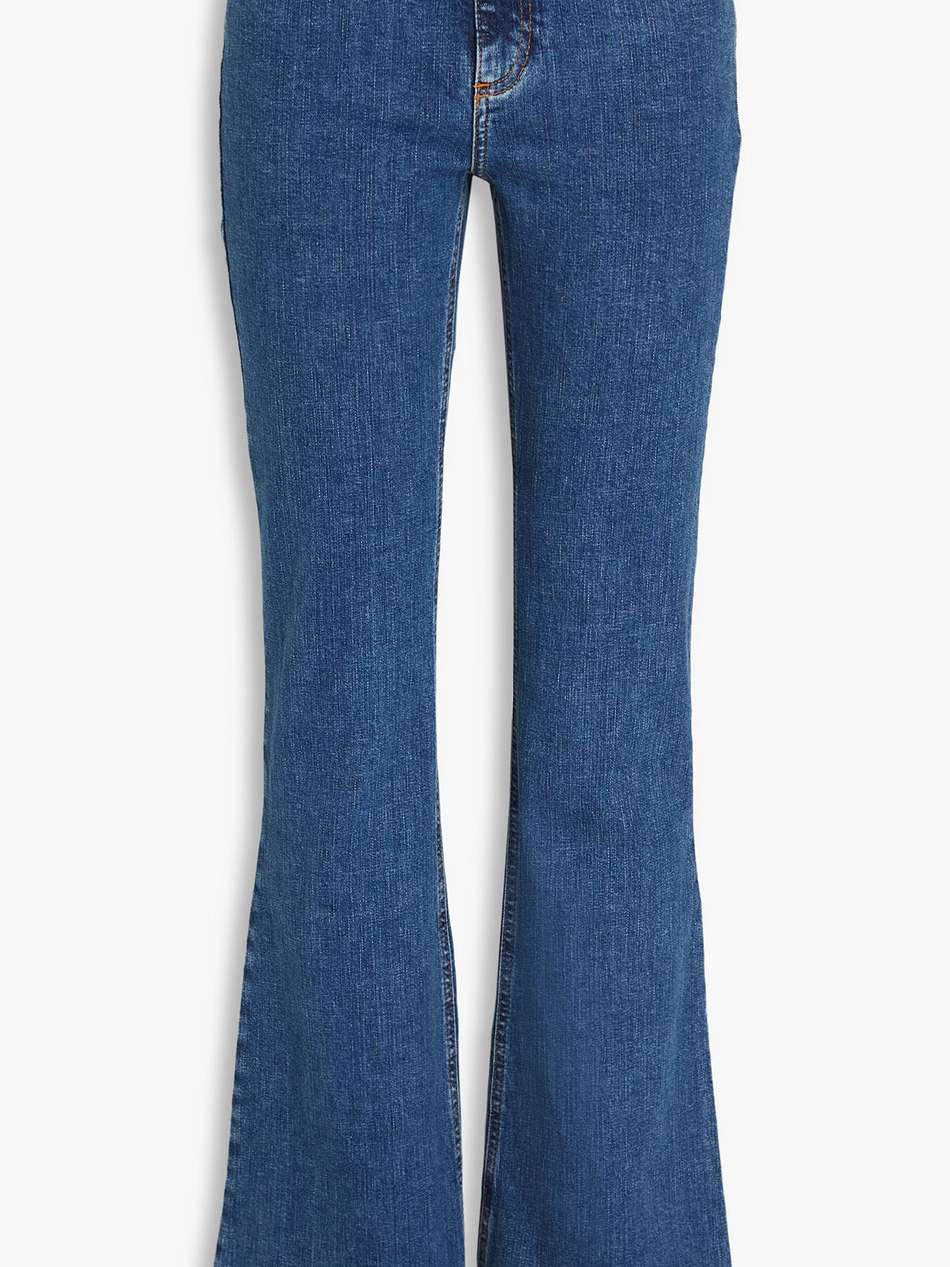 high-rise flared jeans