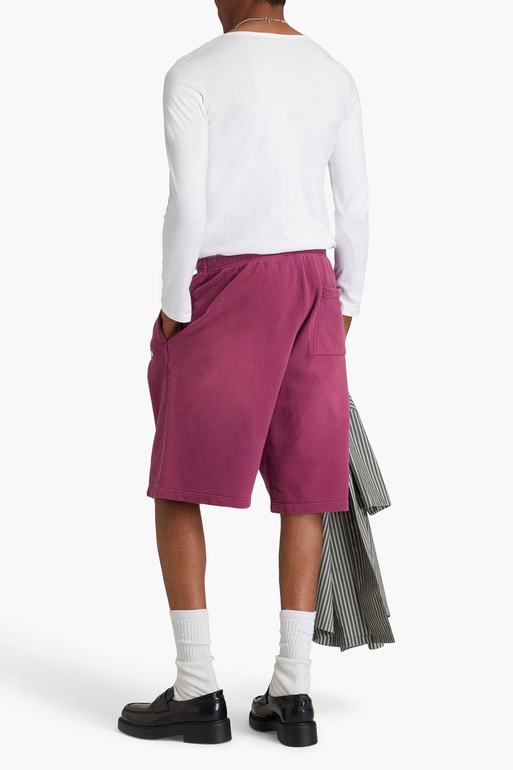 ACNE STUDIOS شورت من قطن صوف ناعم