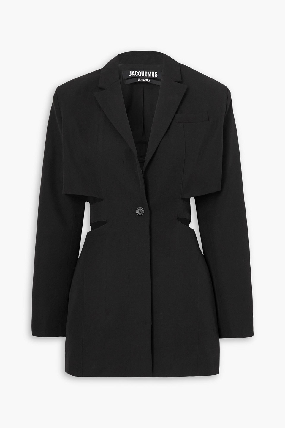 Jacquemus 'la Robe Bari' Black Single-breasted Jacket With Cut-out In Black
