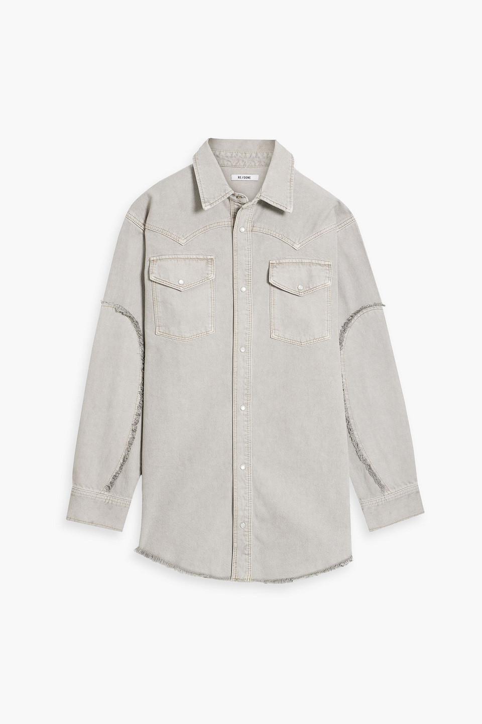 Frayed denim jacket