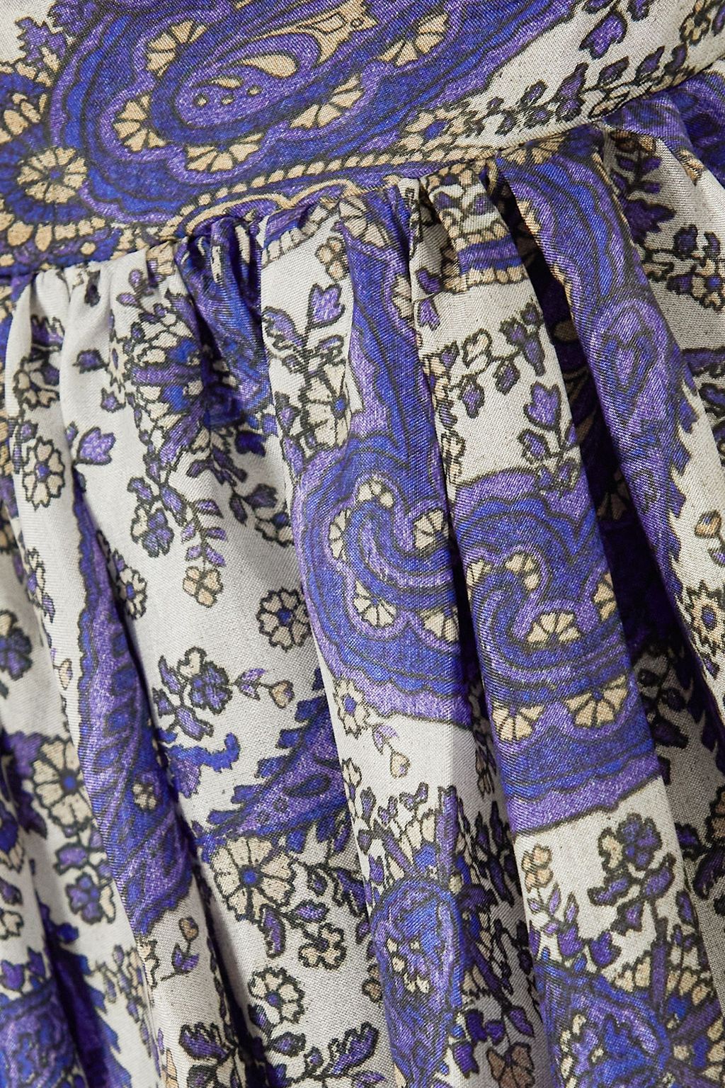 ZIMMERMANN Devi pleated paisley-print silk halterneck midi dress