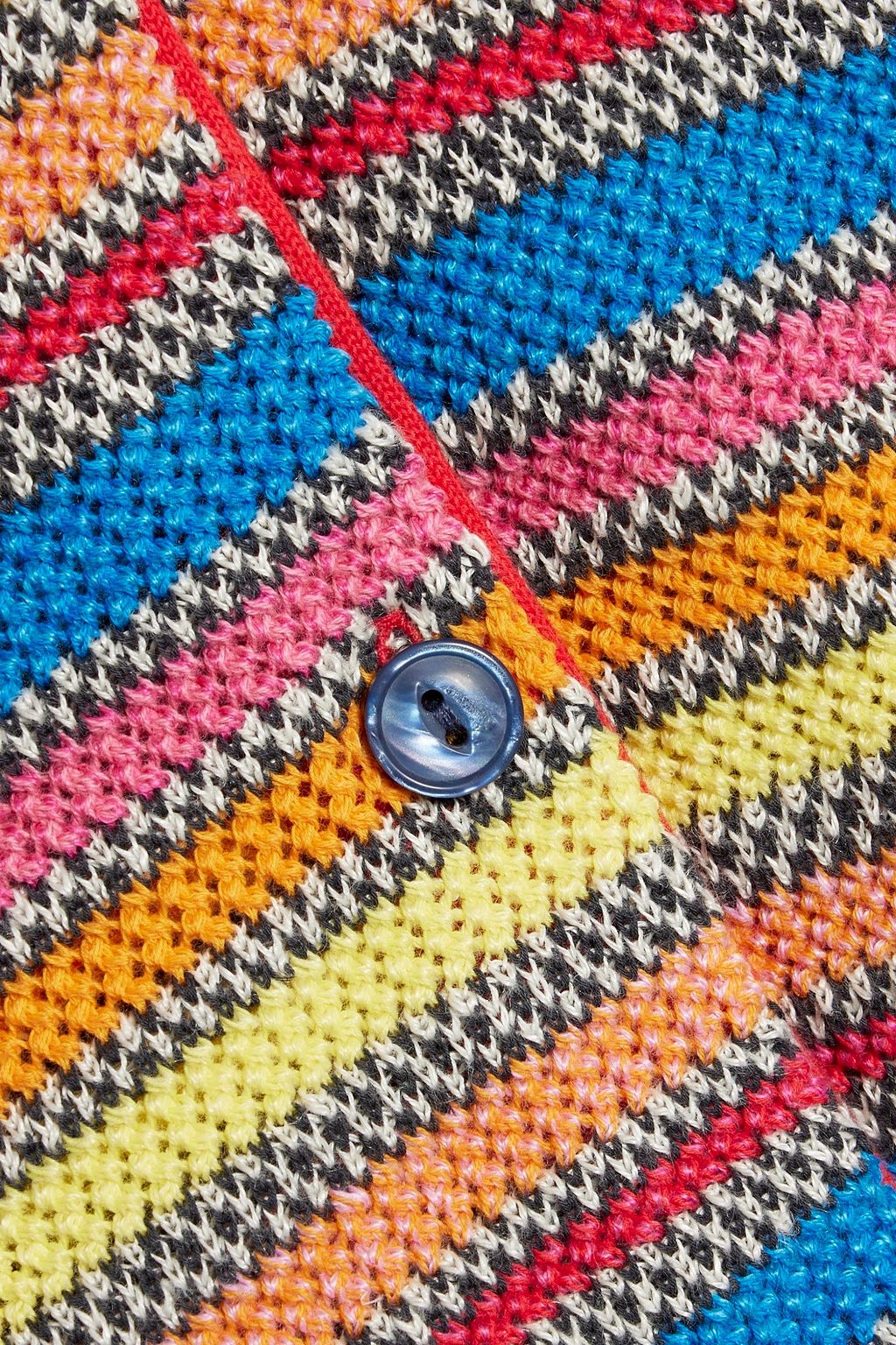 RE/DONE Cropped striped linen and cotton-blend cardigan