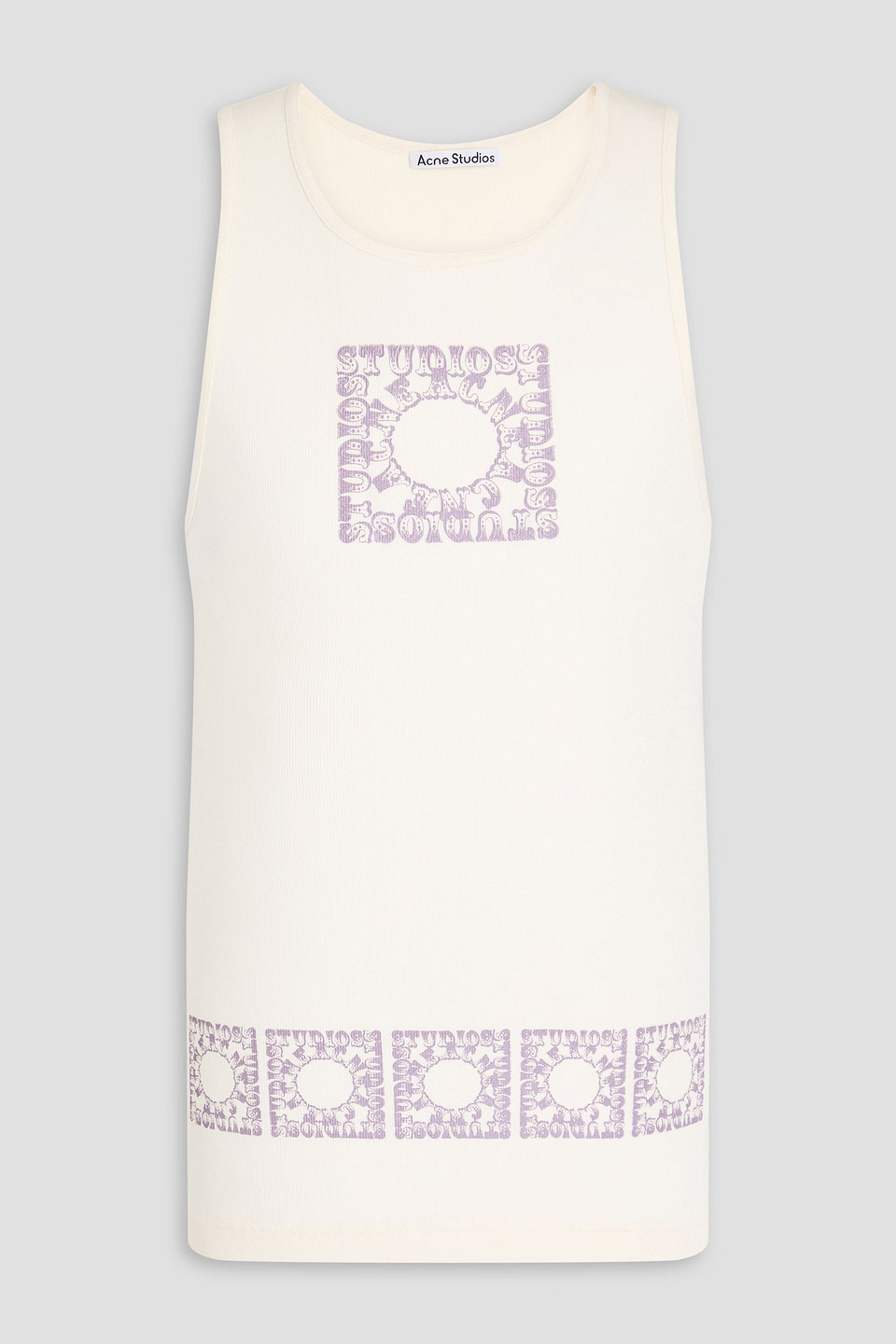 Acne Studios - Printed cotton-jersey tank - White - S