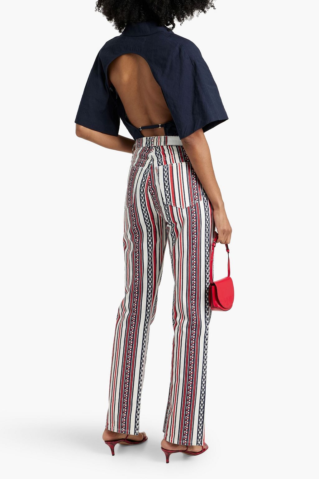 RE/DONE Printed high-rise straight-leg jeans