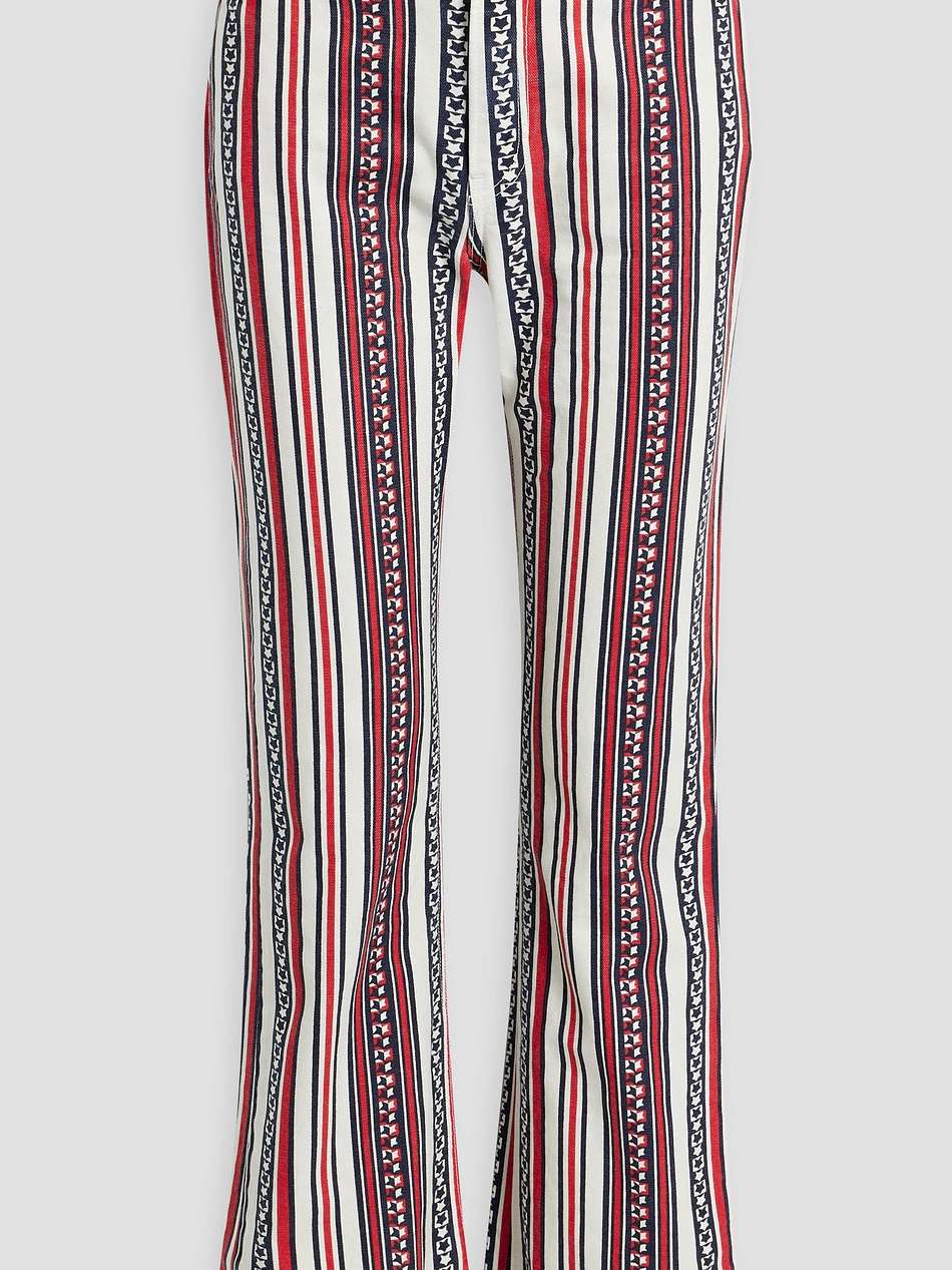 printed high-rise straight-leg jeans
