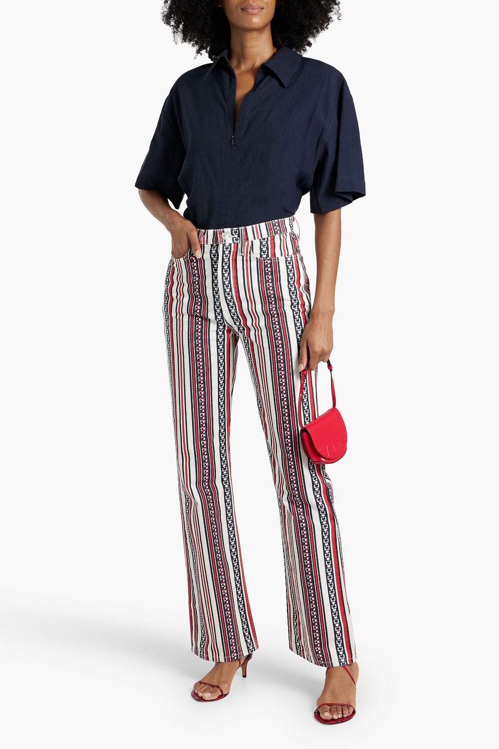 RE/DONE Printed high-rise straight-leg jeans
