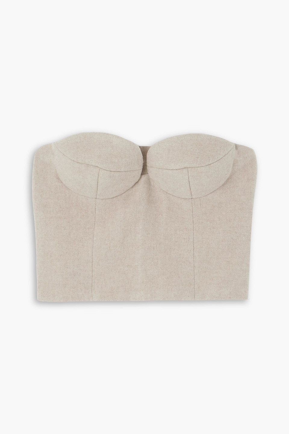 Magda Butrym Cashmere-blend Corset Top In Beige