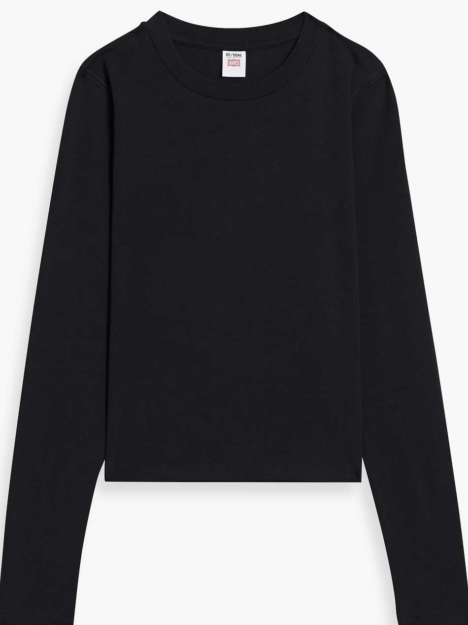 stretch-cotton jersey top