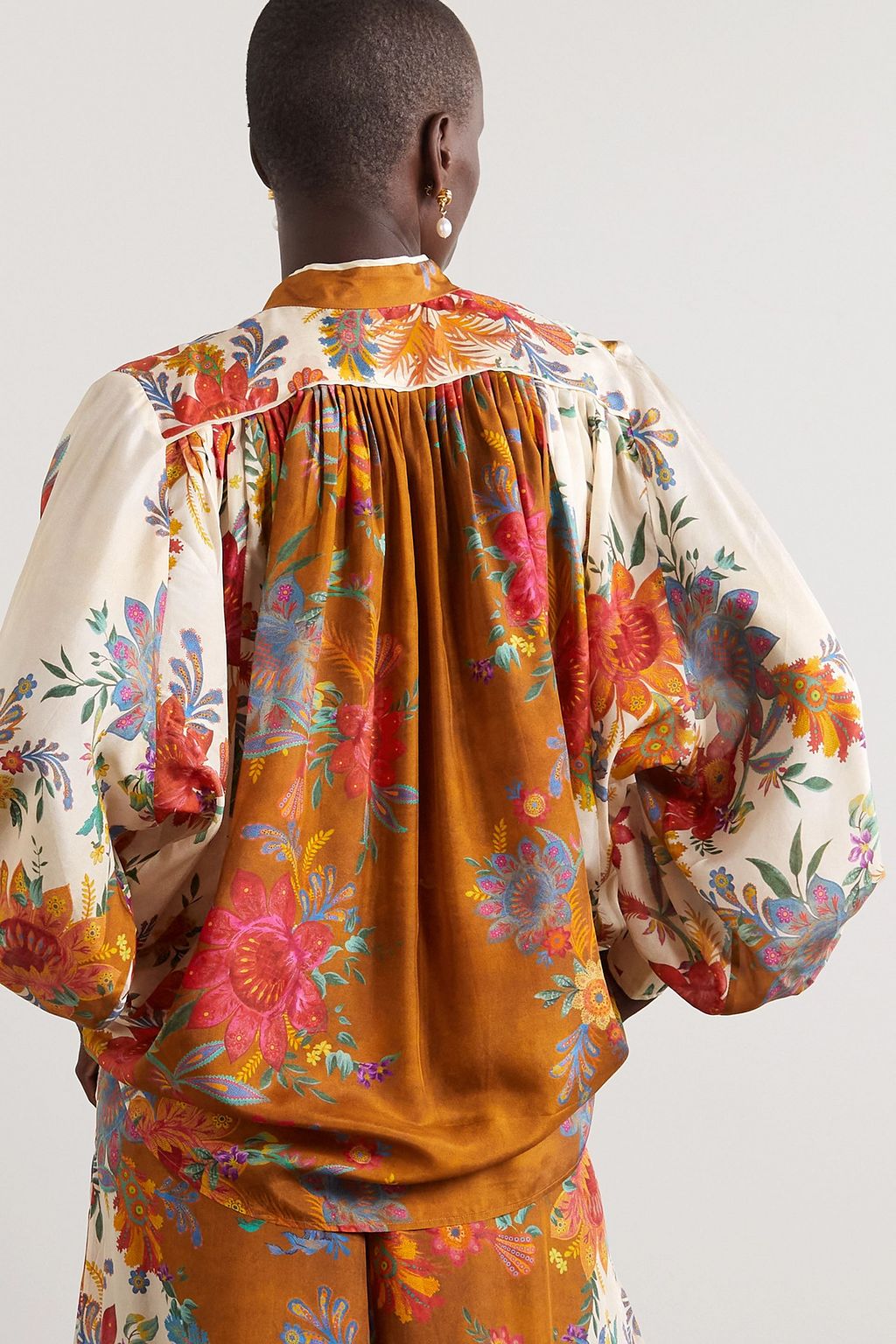 ZIMMERMANN Ginger floral-print silk blouse