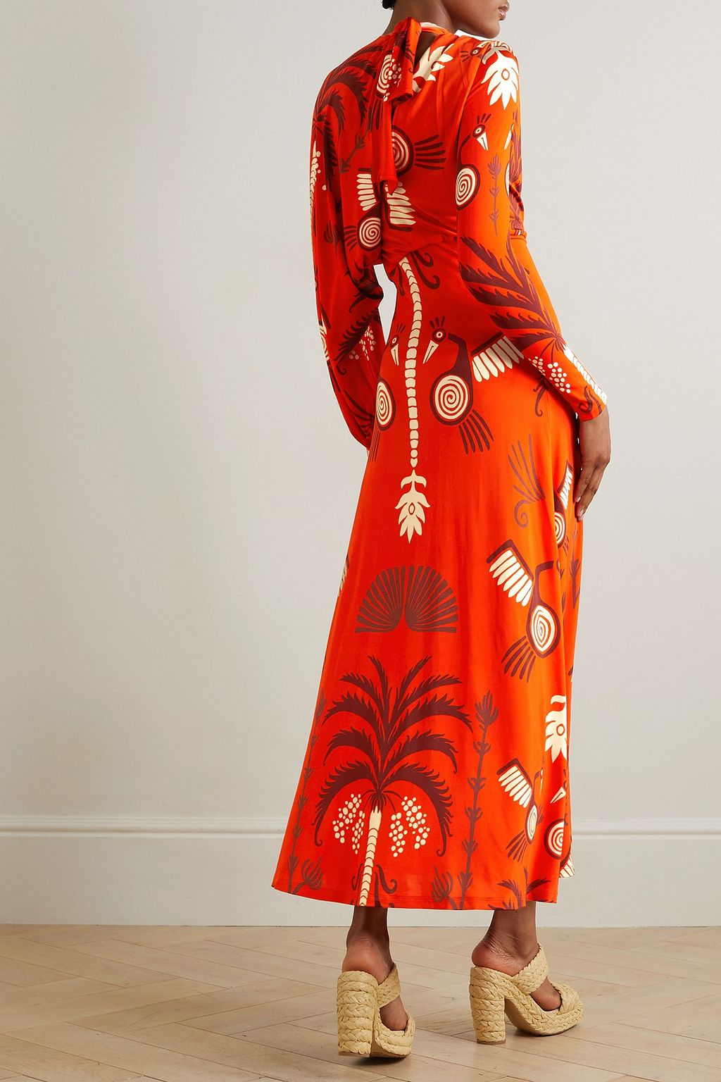 JOHANNA ORTIZ Aclla Ceremonial convertible printed stretch-jersey maxi dress