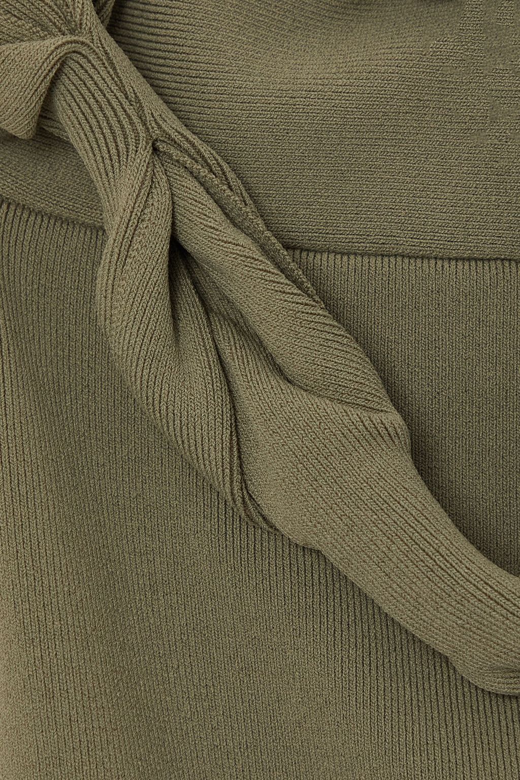 JACQUEMUS 오픈 백 스트레치 니트 맥시 드레스