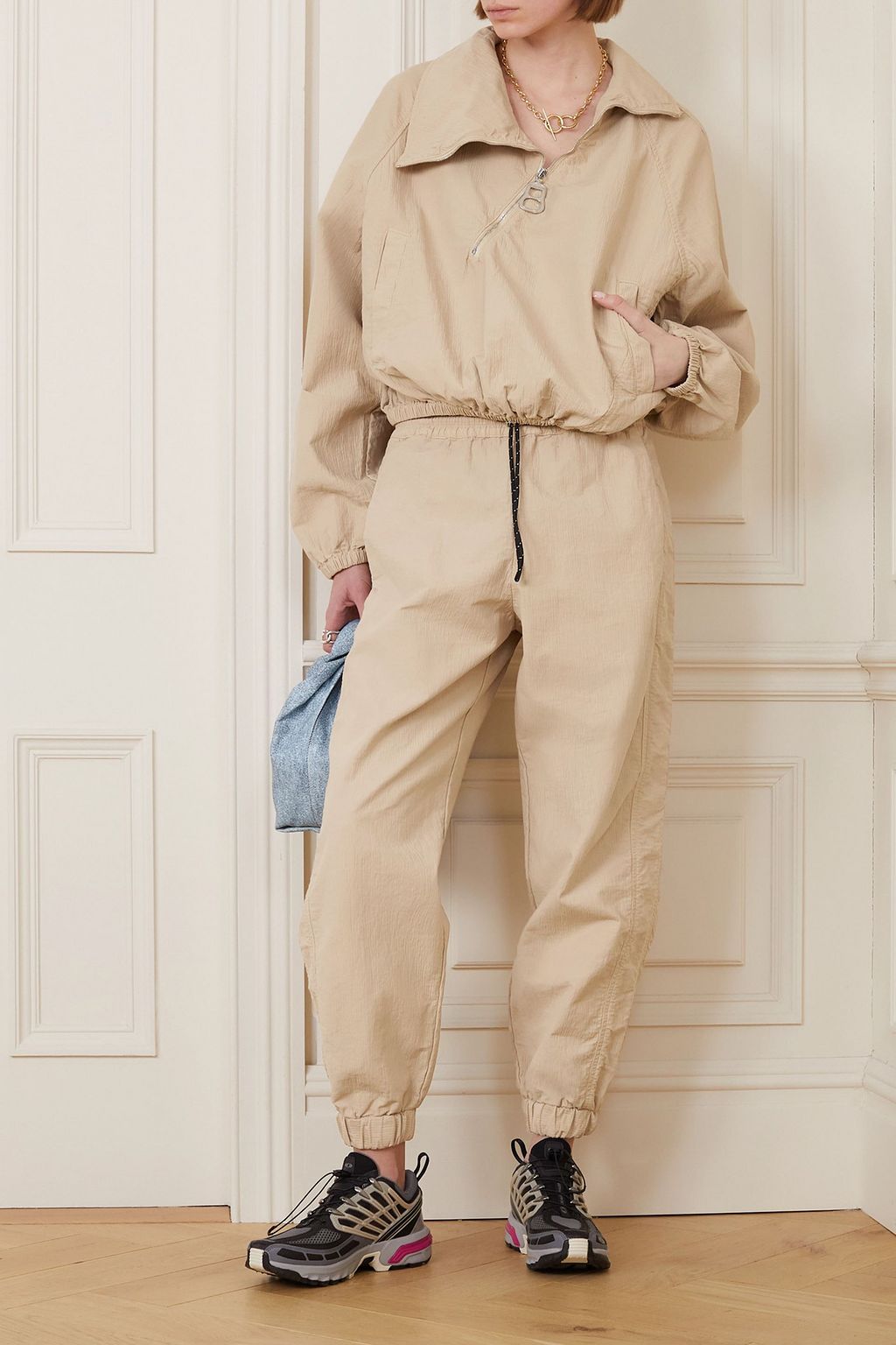 JW ANDERSON بنطال رياضي بقصة تضيق تدريجياً من مزيجٍ من القطن