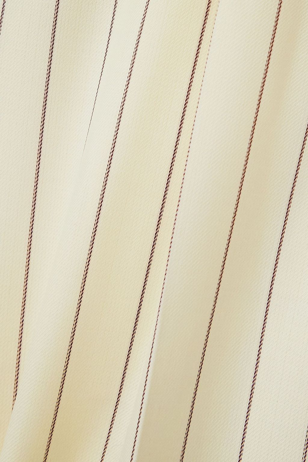 JEAN PAUL GAULTIER Pleated lace-up striped twill wide-leg pants